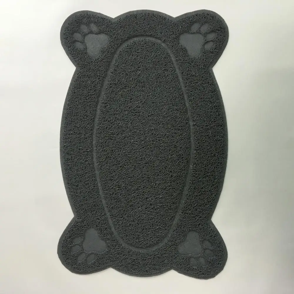 Easy to Clean coil Cute PVC Cat litter catcher mat