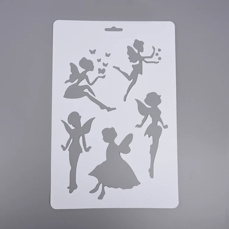 Customized Plastic Multi- shaped White Color Drawing Stencil For Children