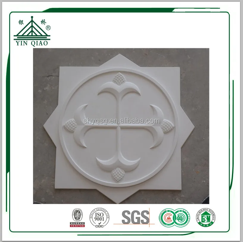 Carving Flower Pattern Designs Plaster Of Paris False Ceiling Pop Rosettes Design