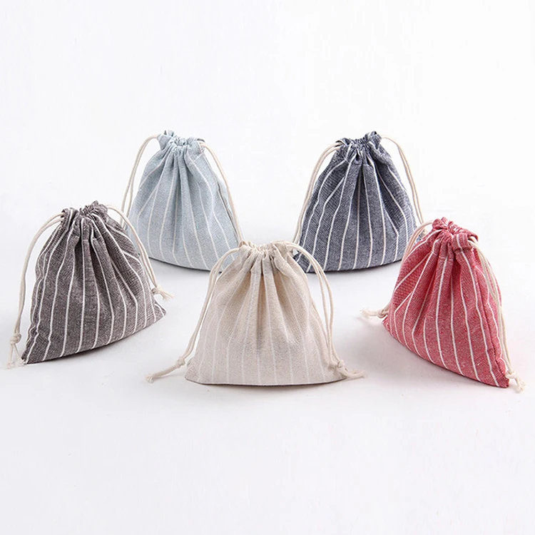 
Wholesale custom travel portable makeup drawstring cotton cosmetic bag for girl 