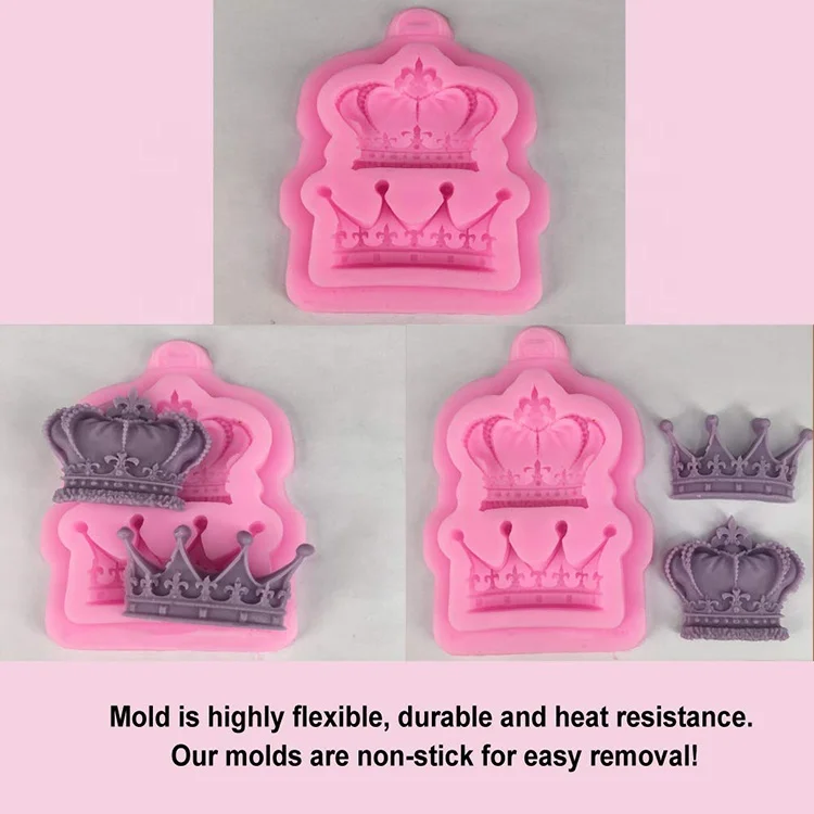 Cake Decoration Sugarcraft Crown Design Candy Silicone Fondant Mold