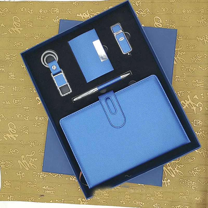 notebook /Pen/USB/&keychain Business card case notebook gift set for business office