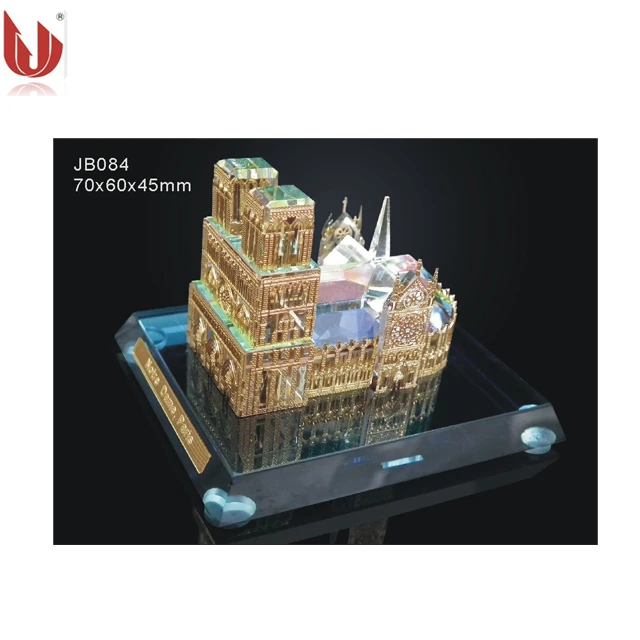Paris Notre-Dame Cathedral crystal model