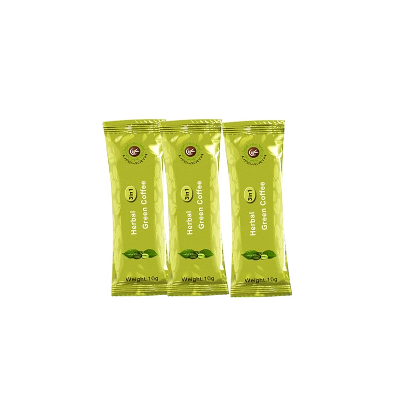 
Lifeworth herbal instant 3 in 1 malaysia flavored slim green coffee 
