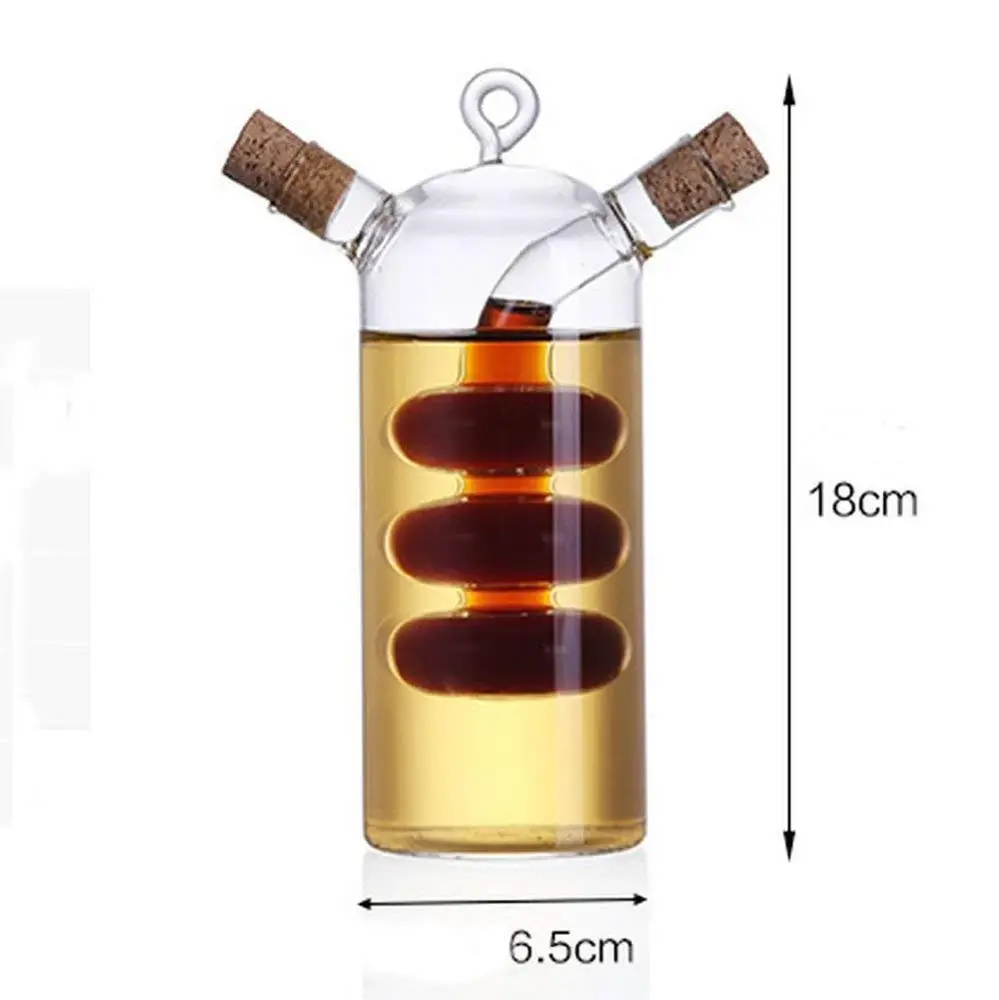 500ml Round Glass Olive Oil Bottle Vinegar Sauce Bottle for Oiler Cruet Condiment