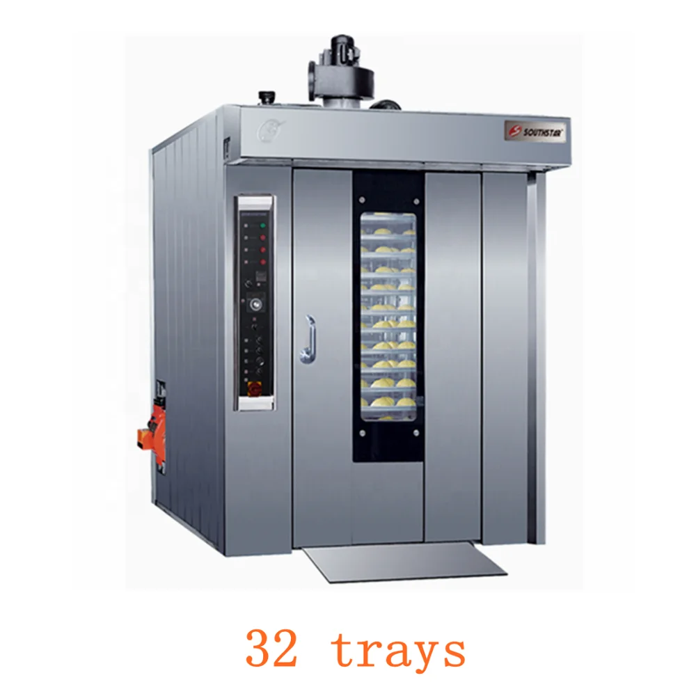  Дизельная или газовая электрическая Вращающаяся печь с 32 лотками для супермаркетов торговых центров и отелей