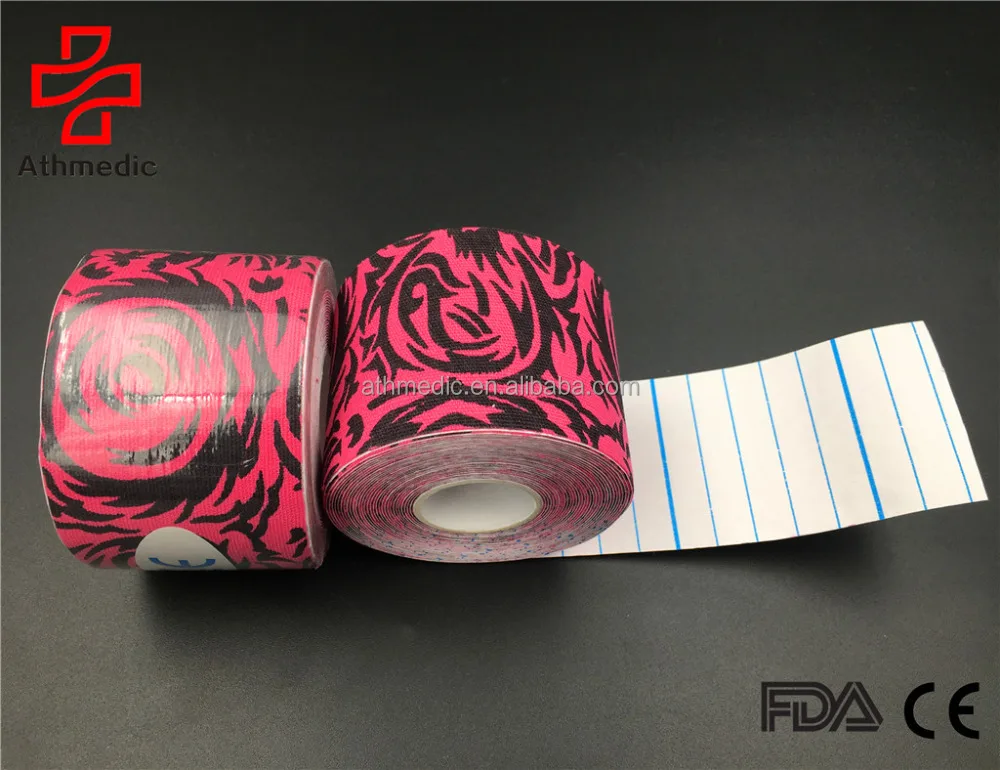 2023 Athmedic MUSCLE sport therapy camouflage pattern camo printed kinesiology tape with printing