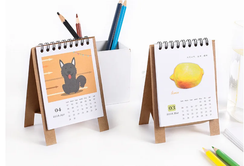 
Wholesale mini small stand cute desk calendar 