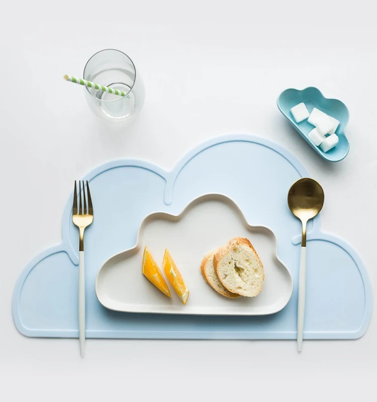 
100% Food Grade Silicone Waterproof Table Mat Non-Slip Baby Silicone Placemat China Tableware 
