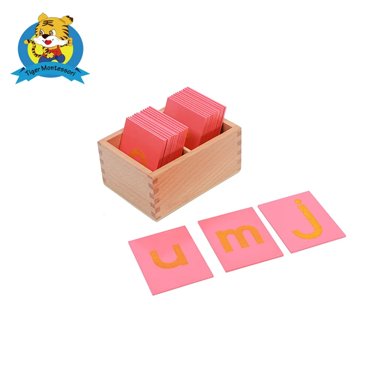Wooden Montessori Educational Toy Lower and Capital Sand Letters for kids for learning
