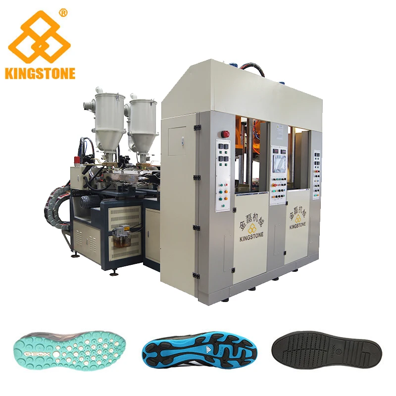 Two Station PVC TPR TPU TR Sole Making Machine for Soccer Shoes Outsole