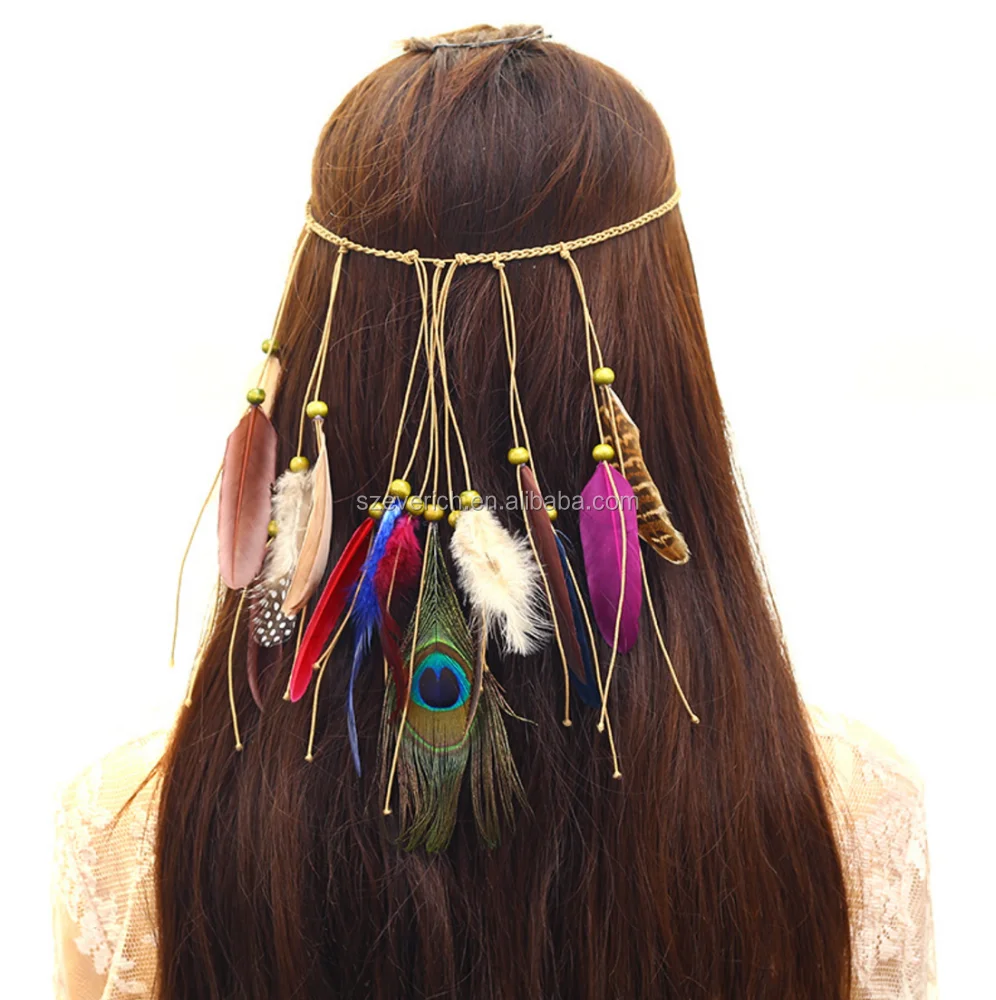 Hair Feather,Green hair accessories