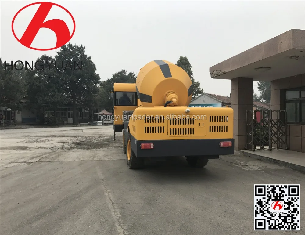 Self loading tow behind concrete mixer, self loader concrete mixer truck