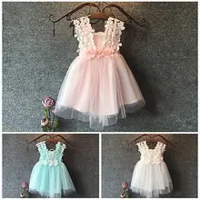 Baby Girl Princess Lace Tulle Flower font b Fancy b font Backless Gown Formal Party font
