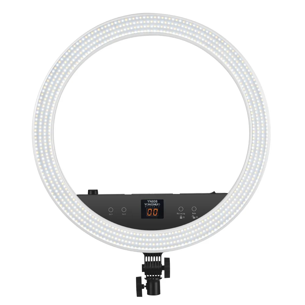 
YONGNUO Photo Studio Accessories YN808 Selfie Ring Light with Wireless Remote, Cell Phone Holder Stand for Live Stream/Makeup 