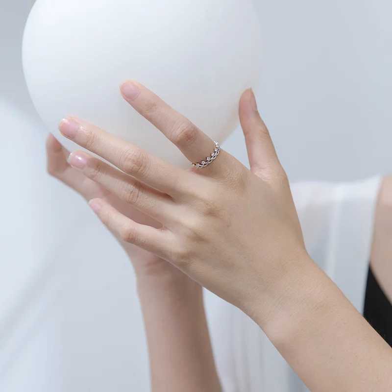 Solid 925 Sterling Silver Women Rings Crown Shape CZ for Lady Trendy Stylish S92 Silver Jewelry