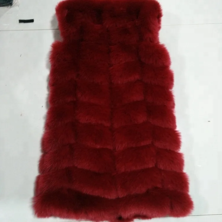 Superior materials rabbit fur waistcoat women middle length vest