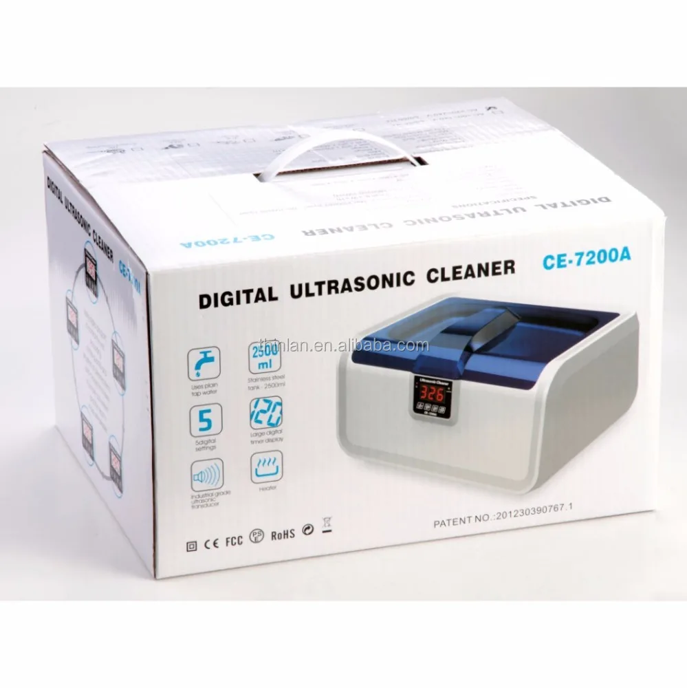 CE-7200 Ultrasonic cleaner ultrasonic vegetable fruit cleaning machine 120W Stainless steel tank Jewelry watch cleaning bath