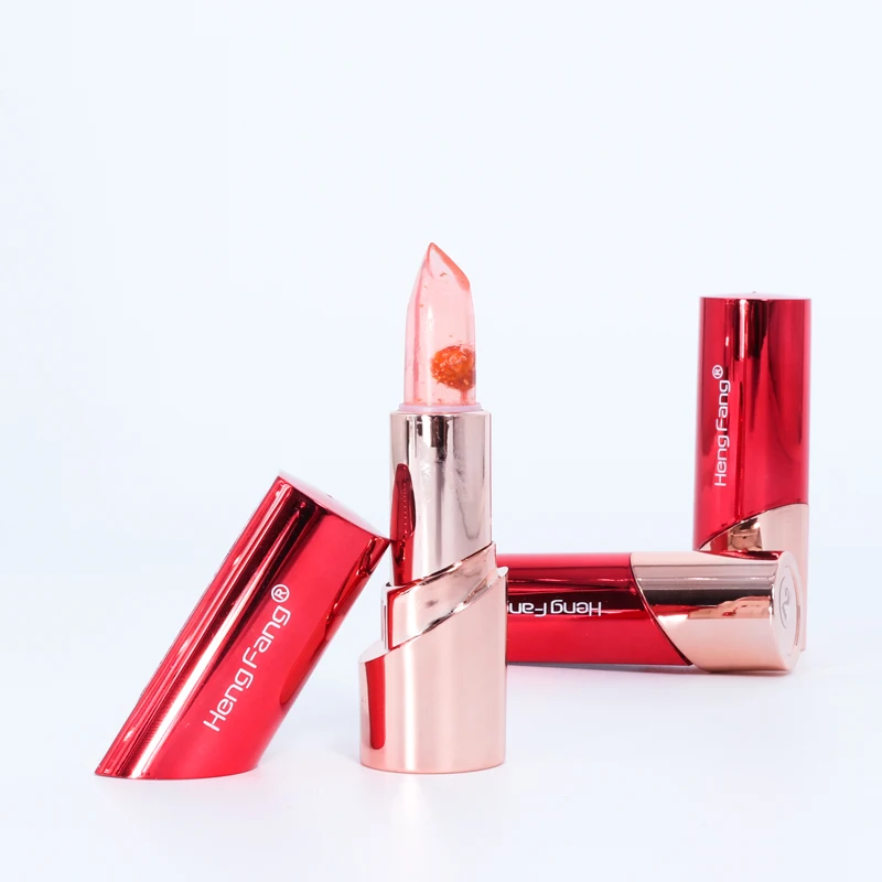 2019 Customized Personalized Private Label Makeup Clear Flower Colour Changing Lipstick