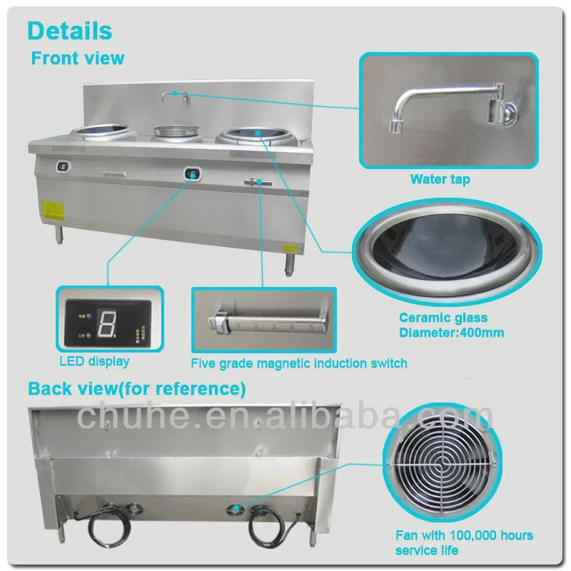 
Elececonomy 2 burners electric touch screen induction woks 