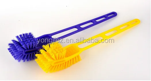 India market heavy duty plastic double hockey brush toilet cleaning brush