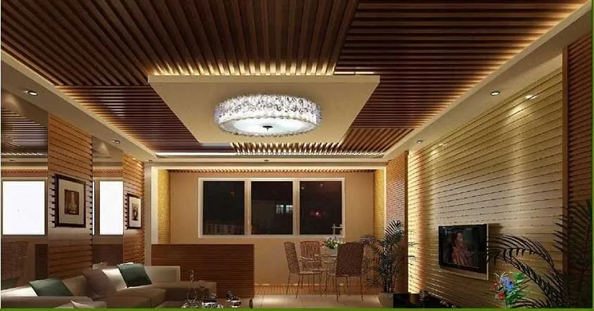 pop design building material wood bamboo pvc wall and ceiling panels