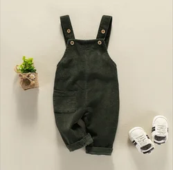 0-5 years High quality 2018 Spring baby kids pants corduroy fashion overalls