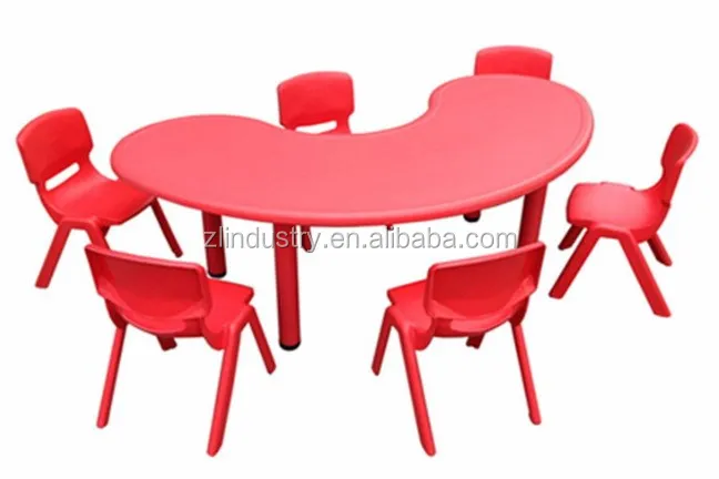 Stackable folding kindergarten plastic table for children