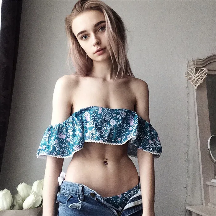 YOUME Bikinis Women Swimsuit Push Up Swimwear Women 2017 New Sexy Bandeau Print Brazilian Bikini Set Beach Wear Bathing Suits