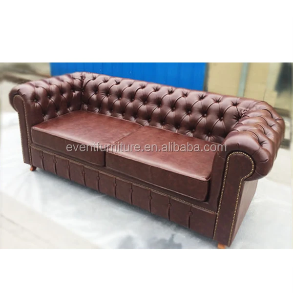 factory bottom price pu leather sofa furniture antique design chesterfield sofa