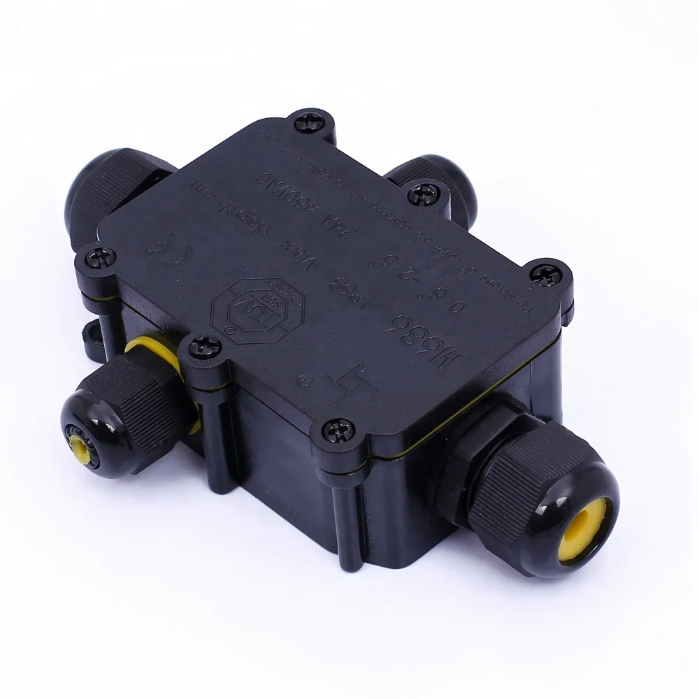 4 port rubber cable ip68 waterproof electrical terminal junction box for underwater light