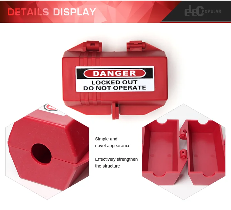 Industrial OEM Cheap Price Polypropylene Material Red Electrical Plug Lockout