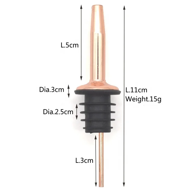 Gold Rose Gold Stainless Steel Liquor Wine Bottle Pourer Decanter Spout Stopper Silver Food Grade