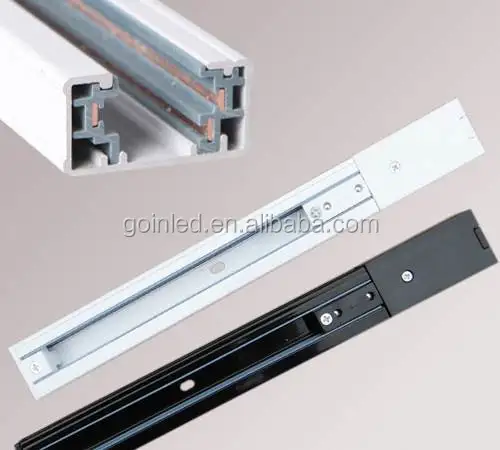 luminaire Aluminum guide rails 3 lines led track rail- 1meter/1.5M/2M/3M available,white/siliver/black for option