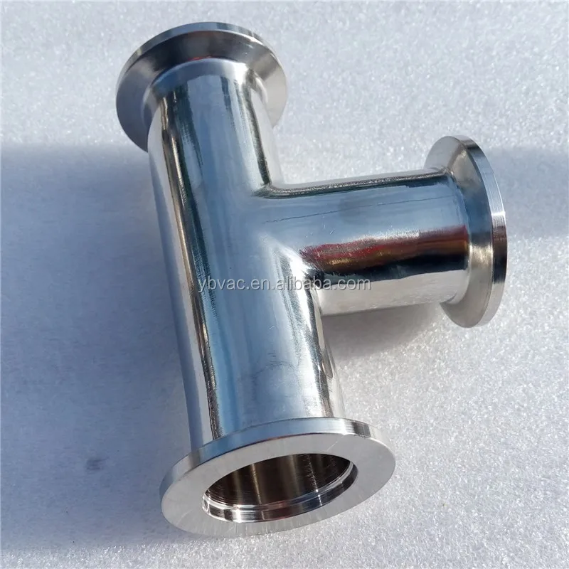 KF40 equal tees stainless steel with KF flange for vacuum pipe system