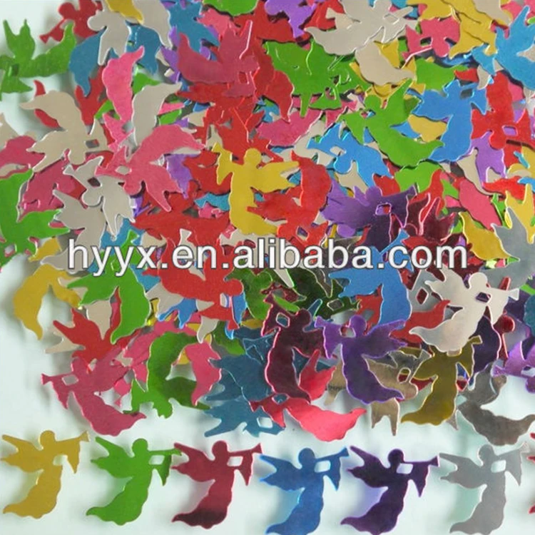 Decoration use PVC colorful Angel shape Confetti