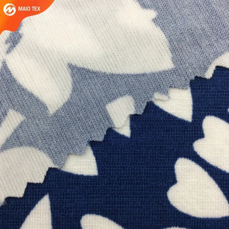 
50D single jersey knit 100%polyester lycra knitting print ITY fabric for dress 