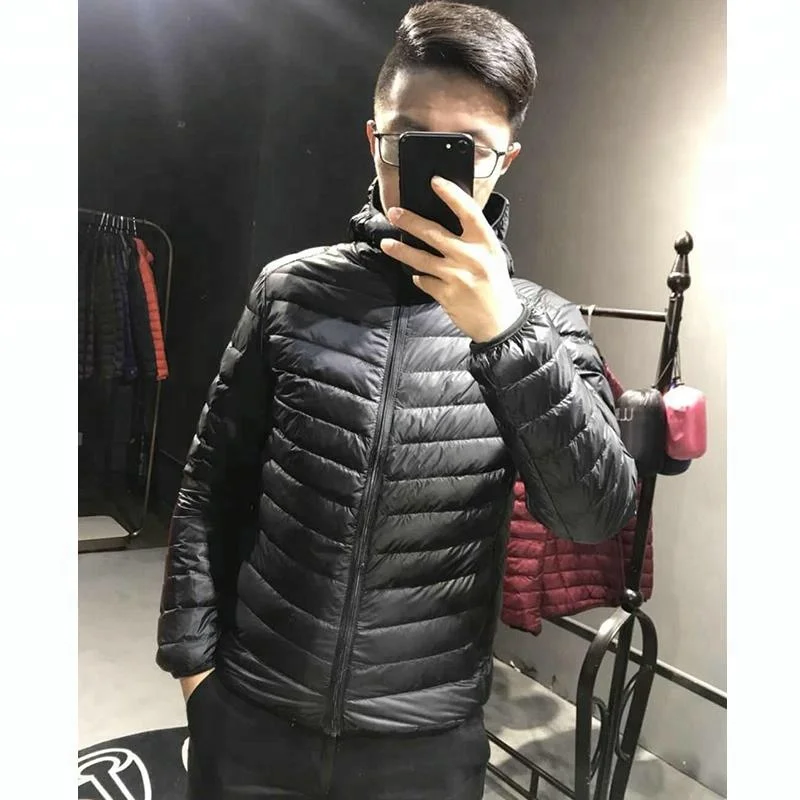 
Mens Hooded Windbreaker Down Jackets 100% Polyester 