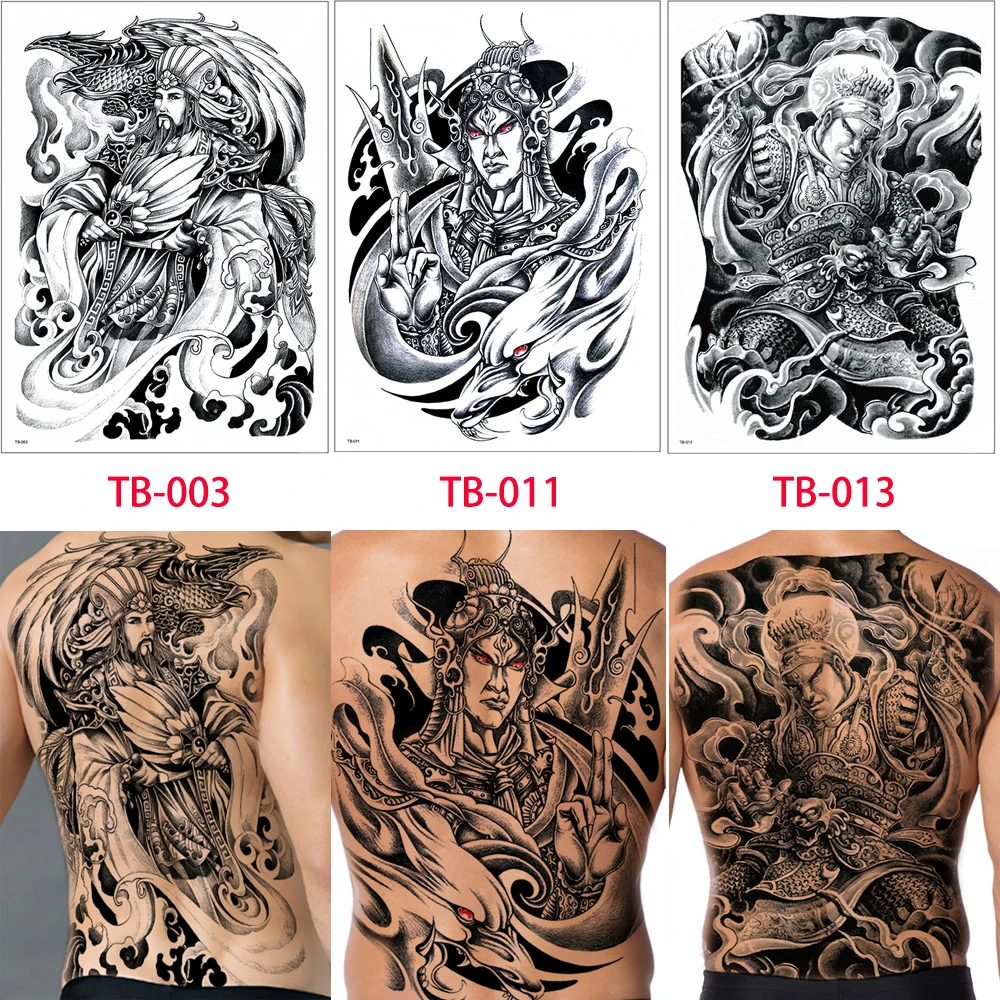 
TB Full Back Huge Religious statu Tattoo Stickers 