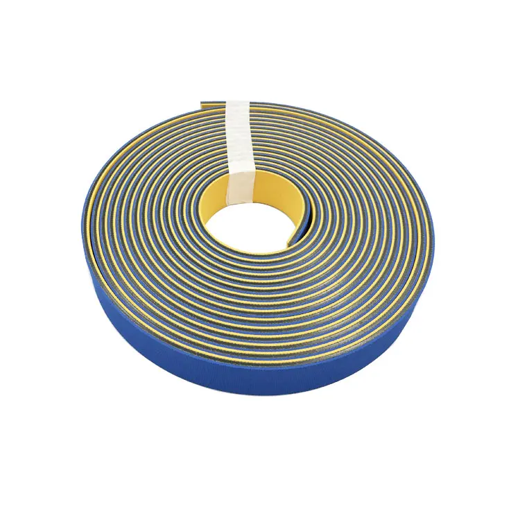 
4.0mm blue/yellow rubber transmission flat belt factory 