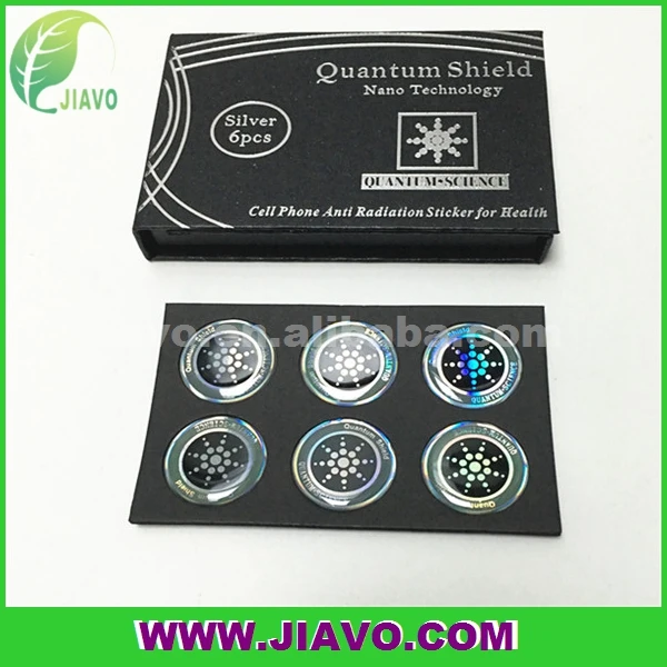 Large Stock and Negative Ions Mobile Phone Glowing Sticker with Box Packing