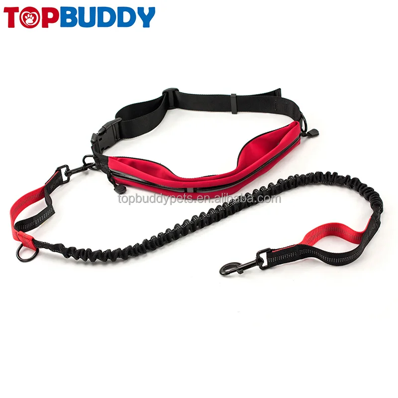 Hands Free Running Dog Lead / Dog Walking bungee Belt leash for pouch