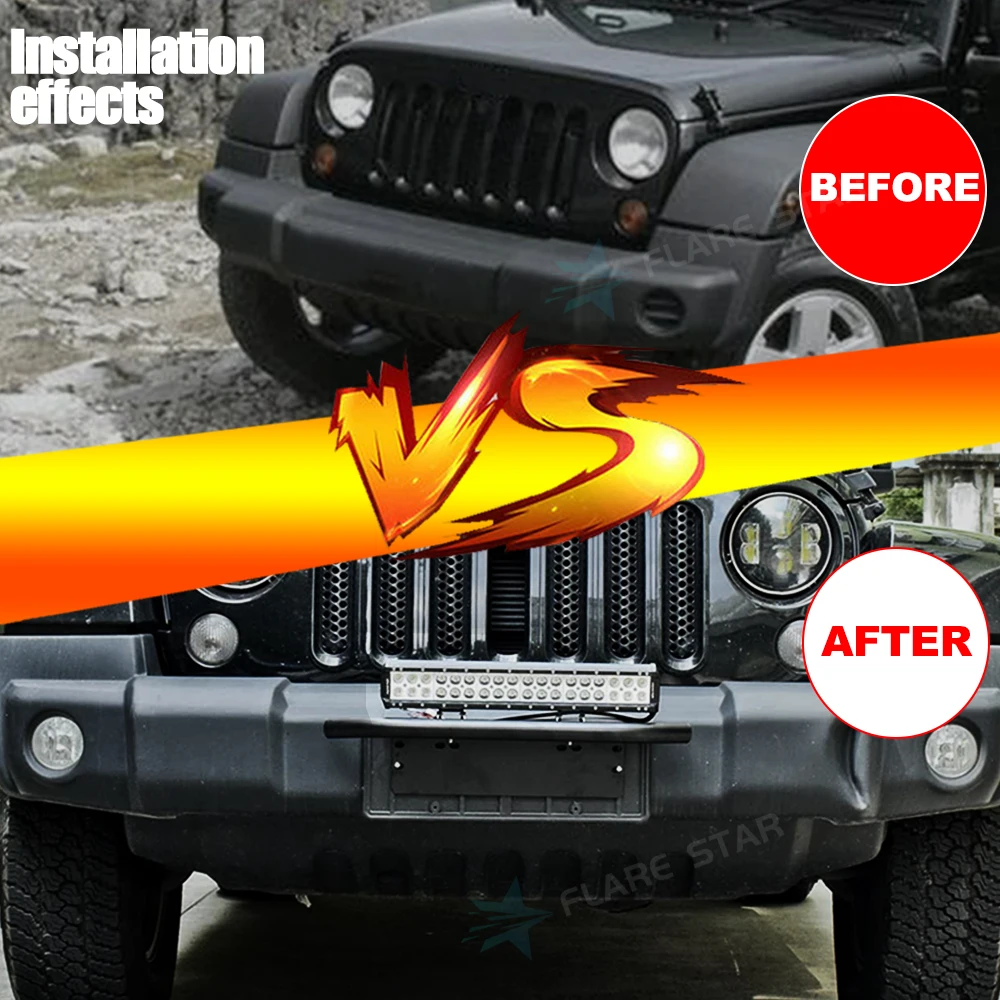 Aluminum Front License Bracket, Front Bumper License Plate Mount Bracket Holder for Off-Road LED Driving Light Bar