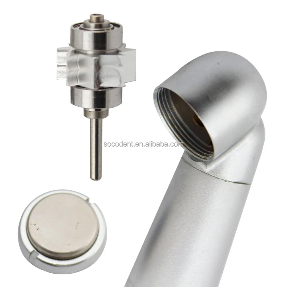 SOCO dental 45 degree contra angle high speed handpiece with LED fiber optical light