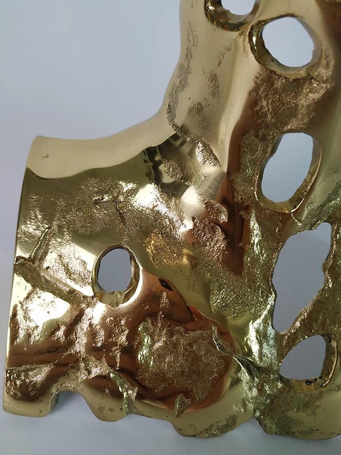 abstract  art decoration metal brass  woman face sculpture sculpture