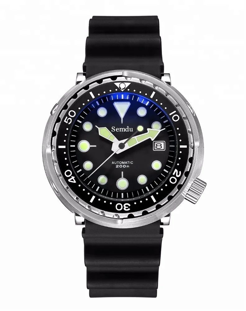
Make your own brand Ready to ship 316L stainless steel 200 meter water proof Tuna dive watch 