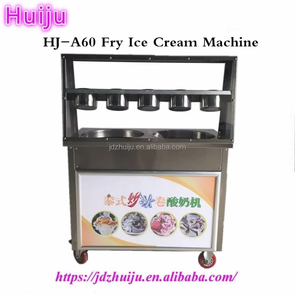Ice cream machine without refrigerant factory supply roll fried thailand ice cream machine