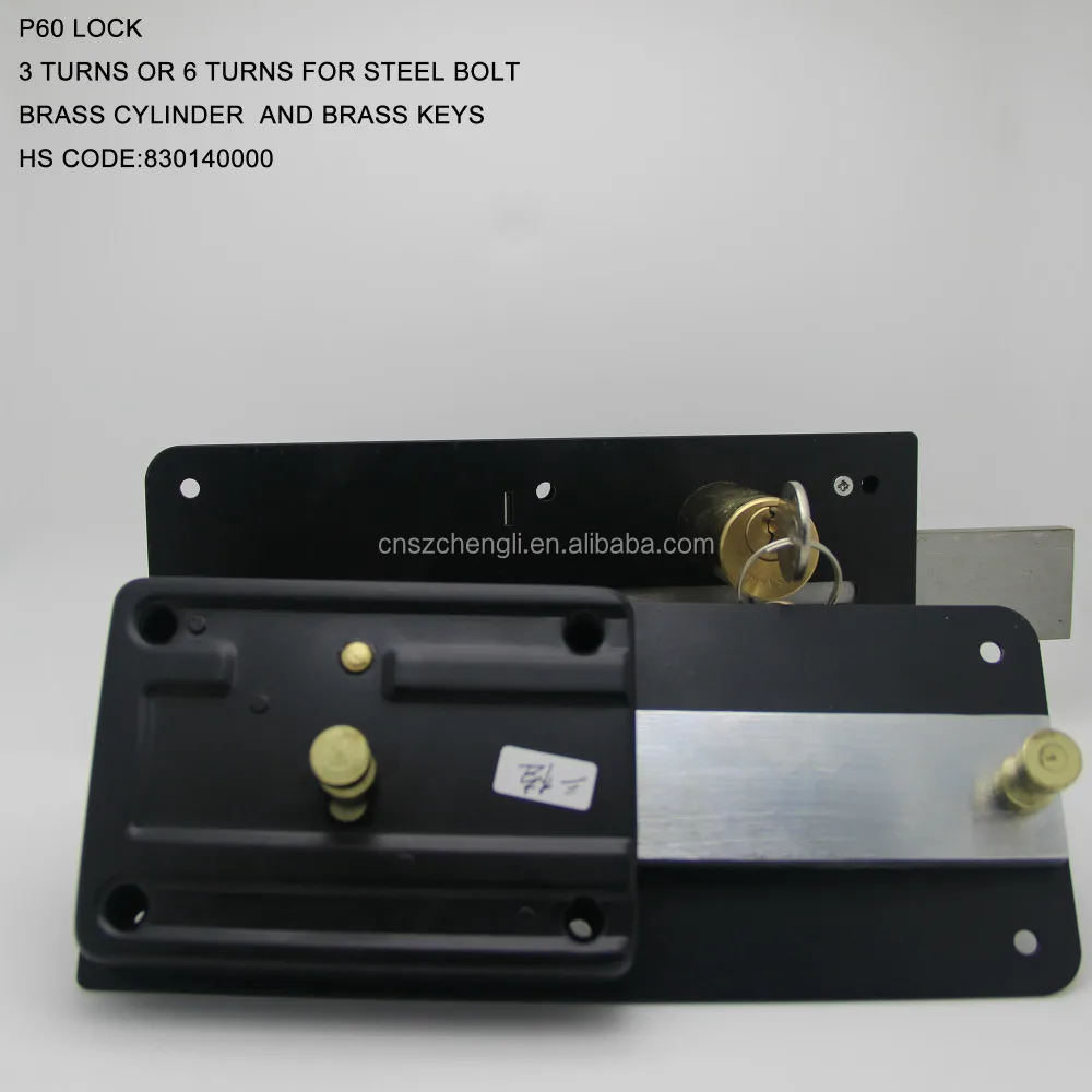 6 turns Door rim lock