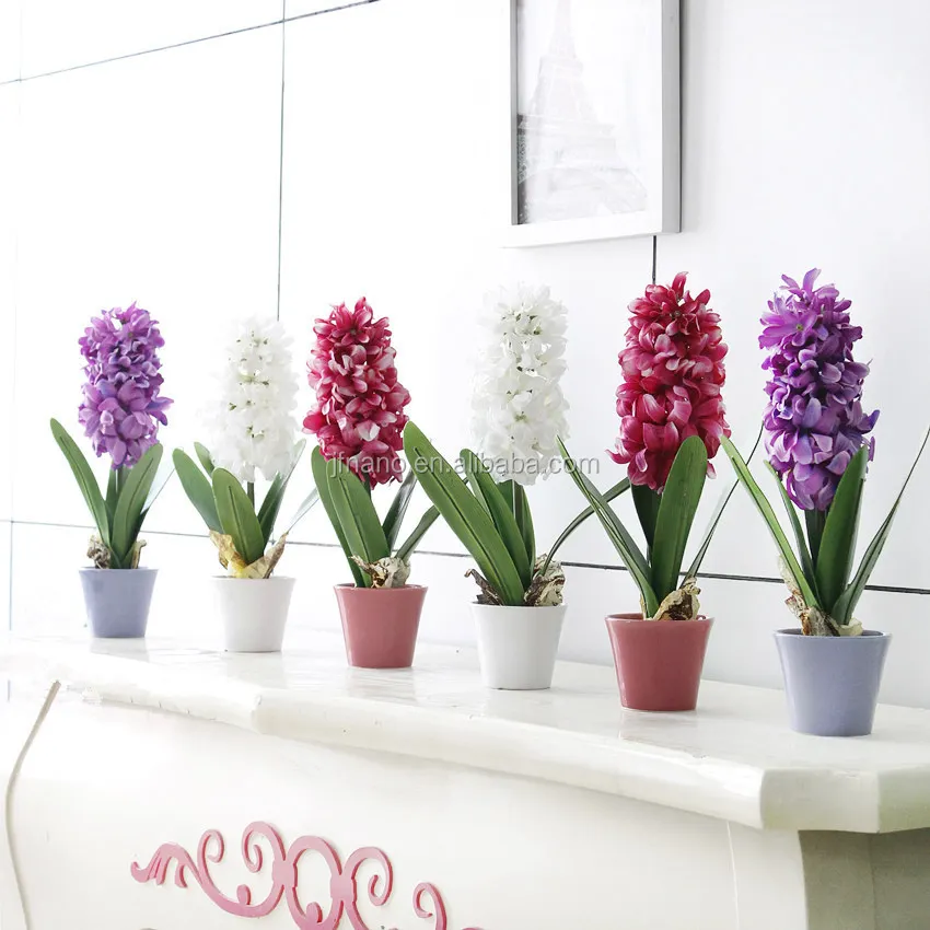 Creative indoor decoration artificial flowers artificial potted hyacinth