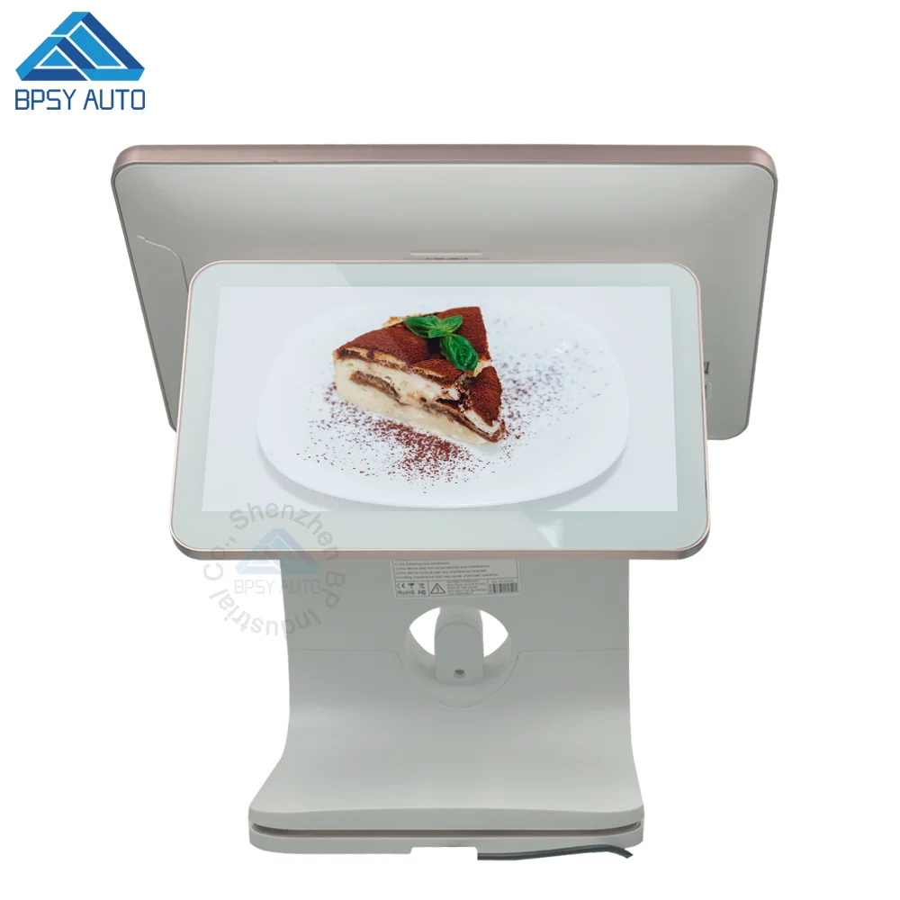 Емкостная сенсорная панель планшета 15,6 дюймов, intecore I3 Win10, двойной экран, POS-система для розничных продавцов